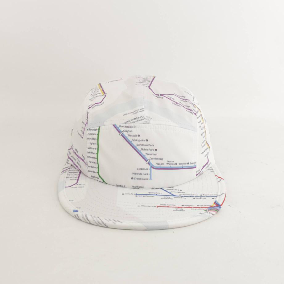 Melbourne Train Map 5 Panel / Snapback